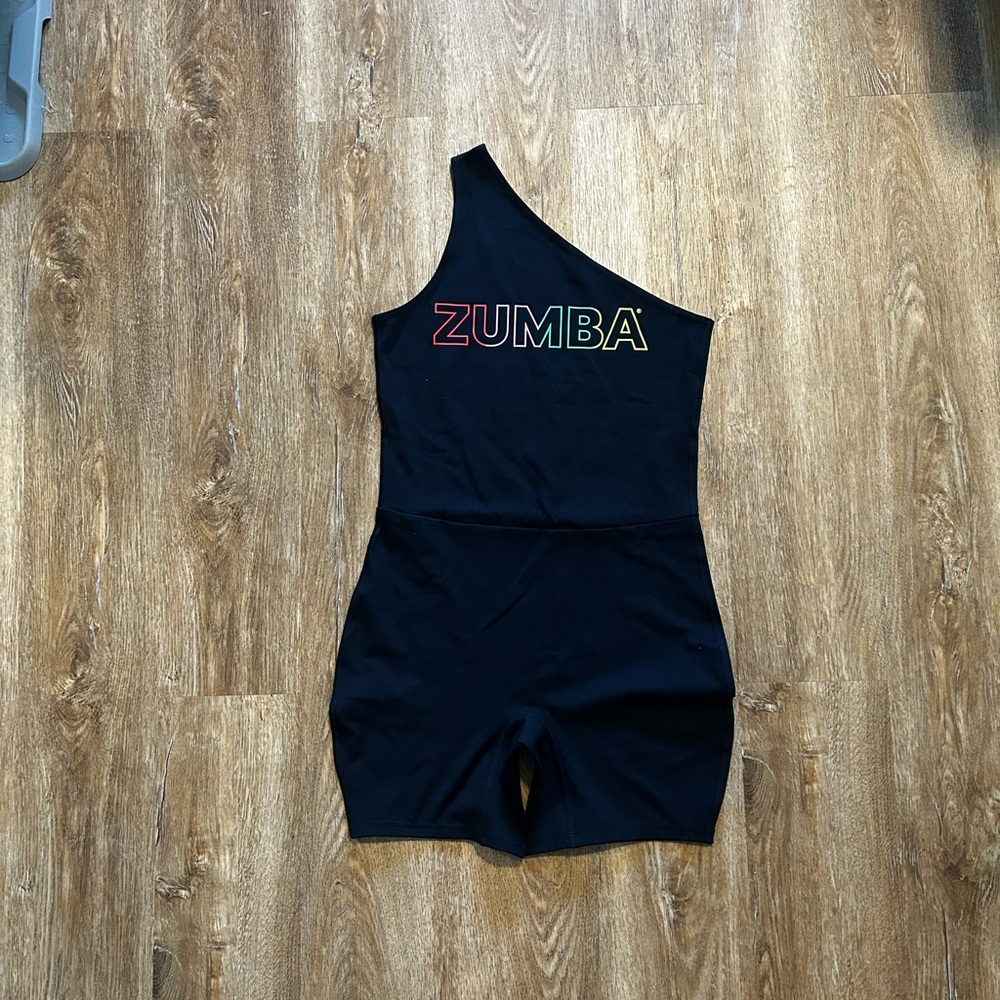 Zumba Fitness Black One-Shoulder Swimwear